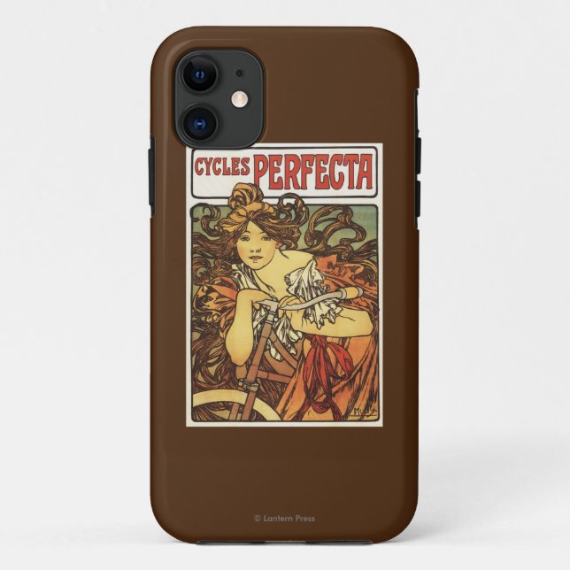 Perfecta Bicycles with Woman Advertisement Poste Case-Mate iPhone Case (Back)