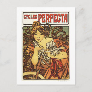 Perfecta Bicycles with Woman Advertisement Poste Postcard
