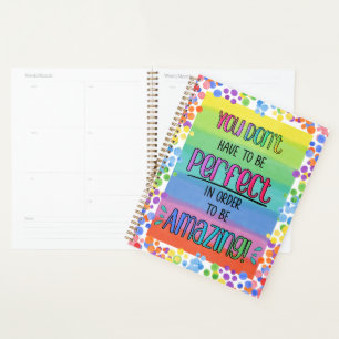 Perfectly Amazing Inspirational Rainbow Planner