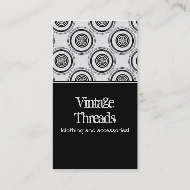 Perfectly Chic Business Card, Grey Card (Front)