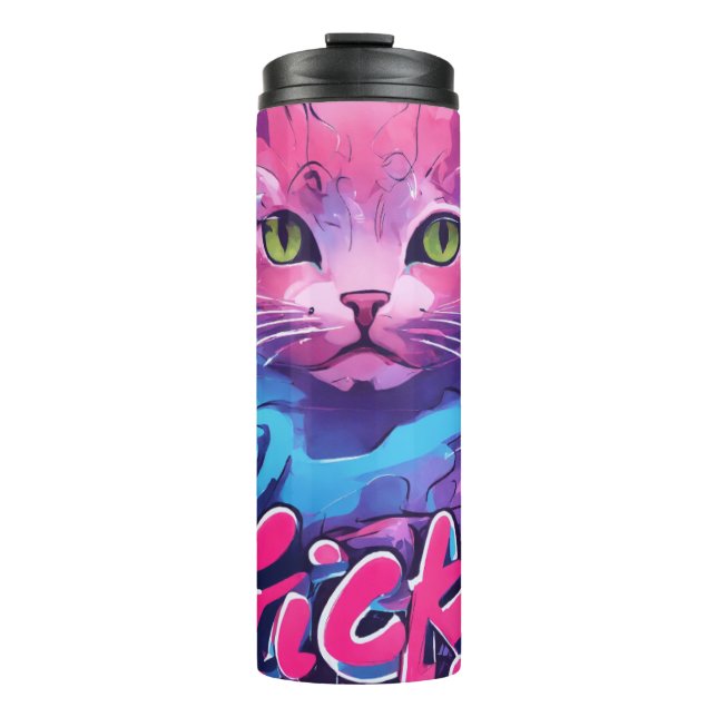 Perfectly Cosy: Cat Day Thermal Tumbler (Front)