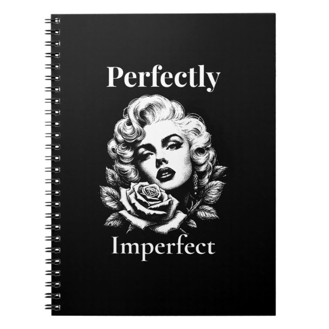 Perfectly Imperfect – Marilyn Noir Notebook (Front)