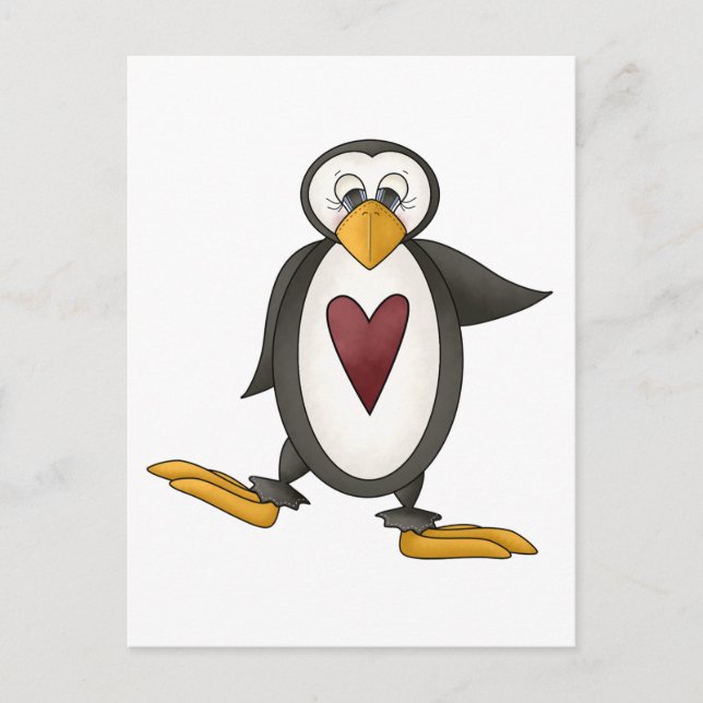 Perfectly Penguin · Heart Postcard (Front)