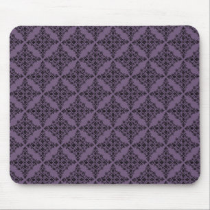 Perfectly Polished Damask Mousepad, Purple Mouse Pad