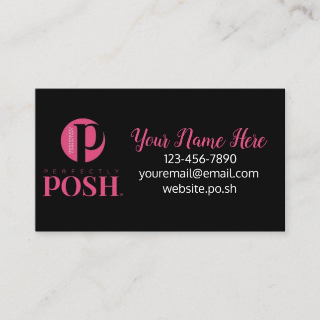 Perfectly Posh Custom Business Cards Girls Facial (Front)