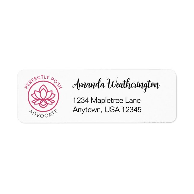 Perfectly POSH Return Address Label (Front)