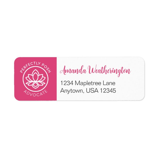 Perfectly POSH Return Address Label (Front)
