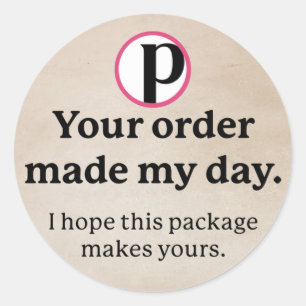 Perfectly Posh your order sticker