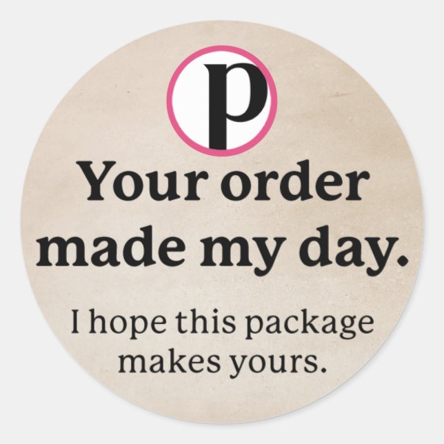 Perfectly Posh your order sticker (Front)