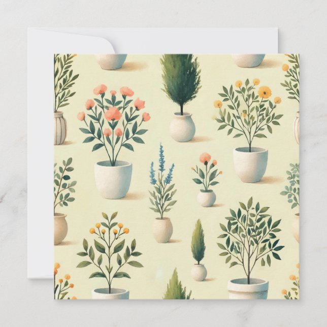 Perfectly Potted Print Design Invitation (Front)