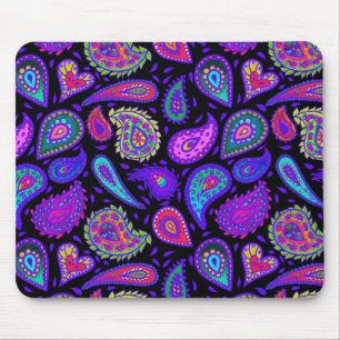 Perfectly Pretty Purple Paisley Mouse Pad