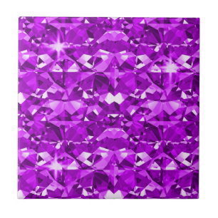 Perfectly Purple Diamonds Ceramic Tile