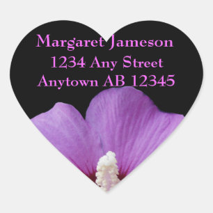 Perfectly Purple Floral Wedding Address Label