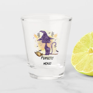 Perfectly Wicked - Black Witch Cat Shot Glass