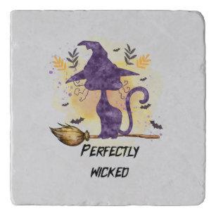 Perfectly Wicked - Black Witch Cat Trivet