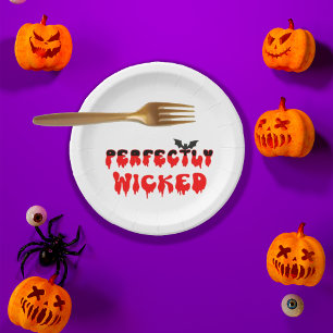 Perfectly Wicked Halloween Paper Plate