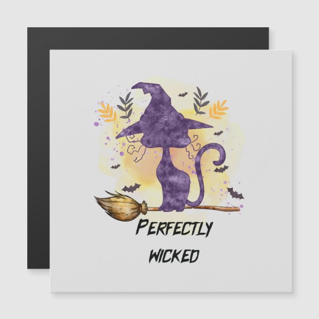 Perfectly Wicked – Purple Witch Cat Silhouette (Front/Back)