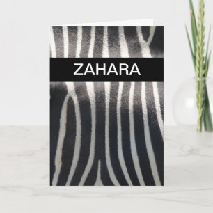Perfectly Zebra Print Personalised Name Card