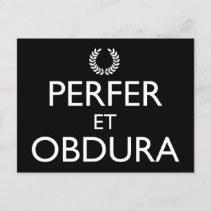 Perfer Et Obdura - Keep Calm And Carry On Postcard