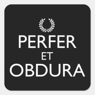 Perfer Et Obdura - Keep Calm And Carry On Square Sticker