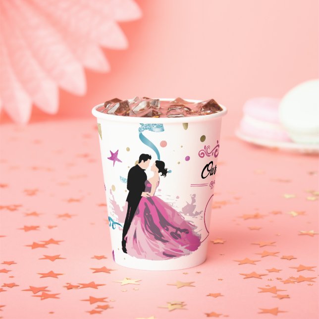 Perfet Combination Of Unique Wedding Coffee Funny Paper Cups (Insitu)