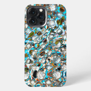 Perforated bluish piece over whitish texture iPhone 13 pro max case