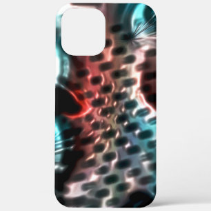 Perforated board design with 'ink' drops on wine t iPhone 12 pro max case