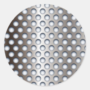 Perforated Metal Classic Round Sticker
