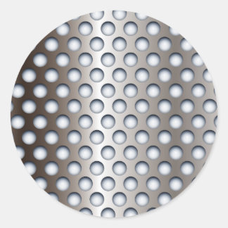Perforated Metal Classic Round Sticker