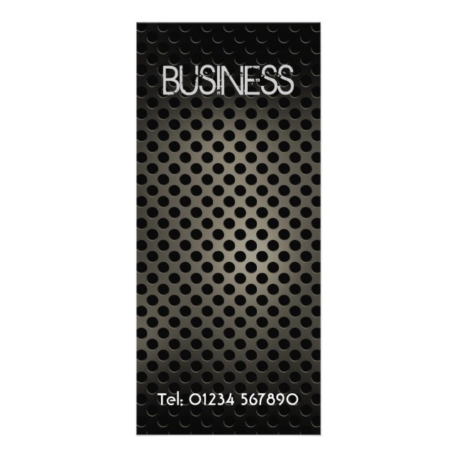 Perforated Metal Rack Card (Front)