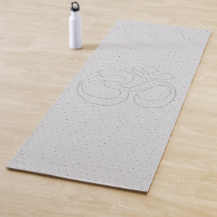 Perforated White Leather's Digital Print Yoga Mat