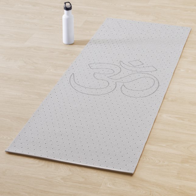 Perforated White Leather's Digital Print Yoga Mat (In Situ)