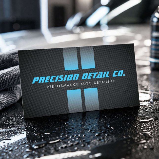 Performance Auto Detailing Racing Stripes  Business Card (Creator Uploaded)