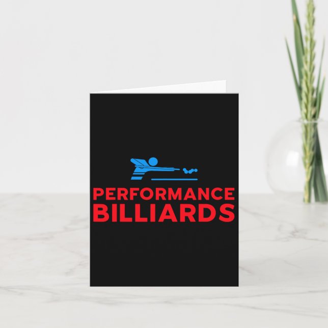 Performance Billiards Logo - Pool Player  Card (Front)