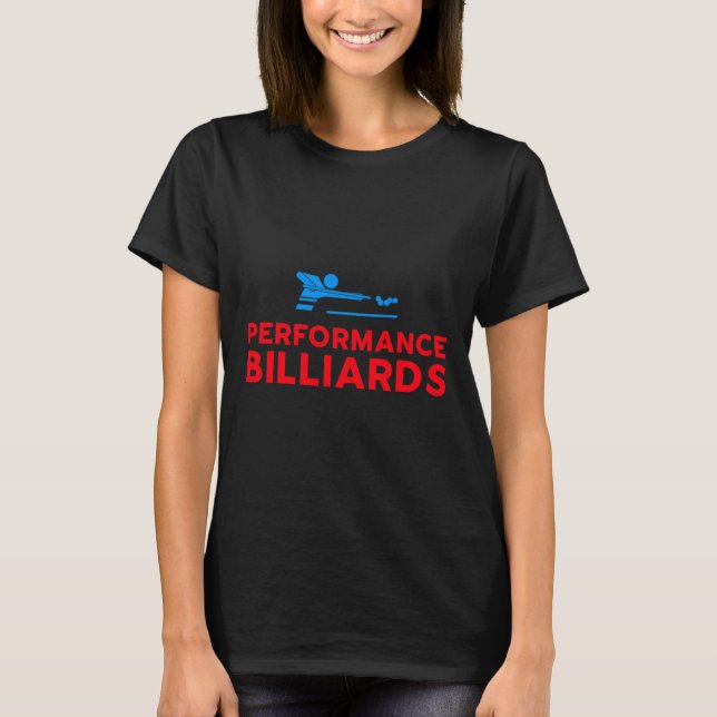 Performance Billiards Logo - Pool Player  T-Shirt (Front)