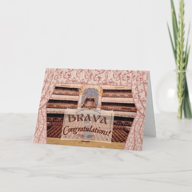 Performance Congratulations, Brava for Female Card (Front)
