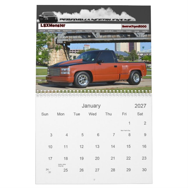 Performancetrucks.net 2012 Calendar (Jan 2027)