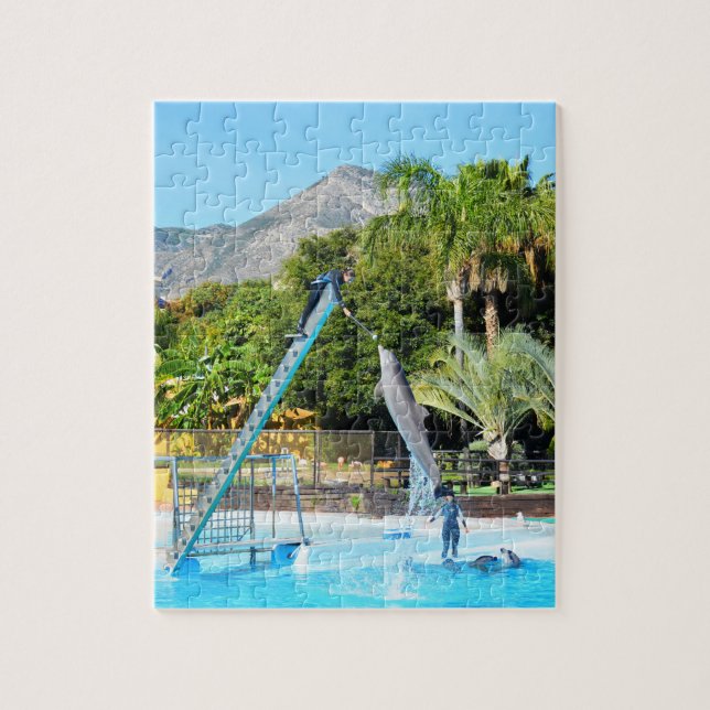 Performing dolphin jigsaw puzzle (Vertical)