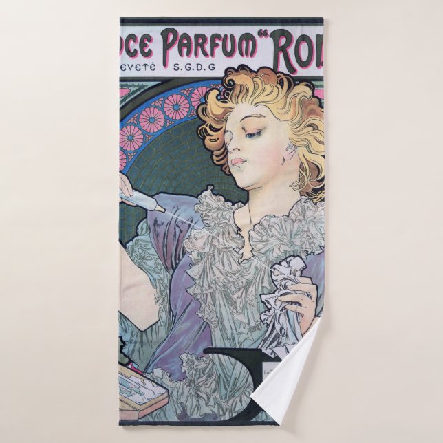 Perfume, Alphonse Mucha Bath Towel (Bath Towel)