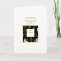 Perfume Art, Black Floral Birthday