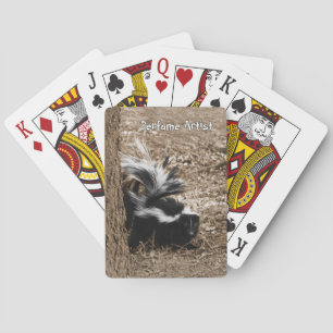 Perfume Artist "friendly" skunk image and caption Playing Cards