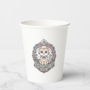 Perfume Beauty Cat Cute Cat T-Shirt Design - Perfu Paper Cups