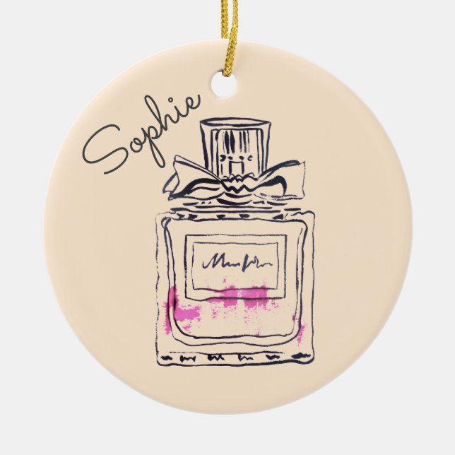 Perfume bottle fashion personal name ceramic ornament (Front)