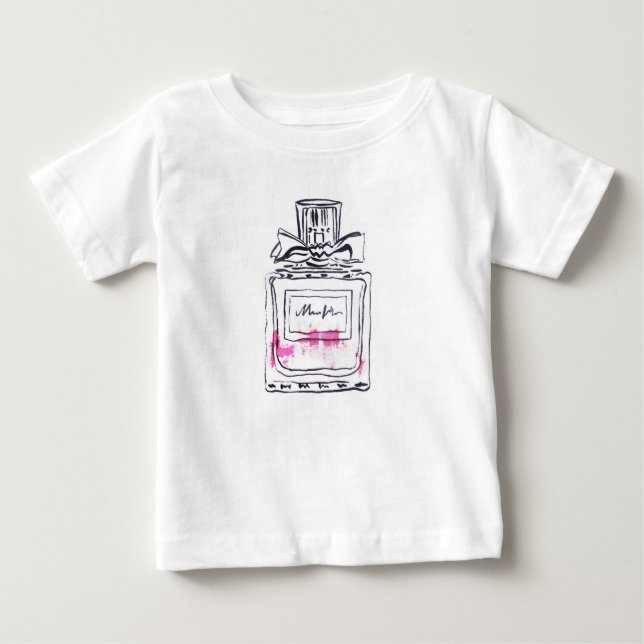 Perfume bottle fashion watercolour illustration baby T-Shirt (Front)