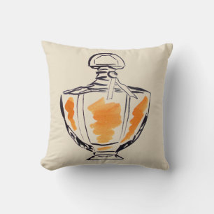 Perfume bottle fashion watercolour illustration cushion