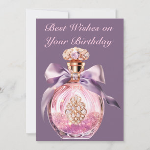 Perfume bottle with jewels holiday card