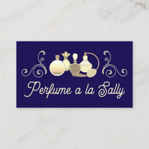 Perfume bottles scent lotion beauty business card