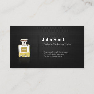 Perfume Marketing Trainer - Professional Black Business Card