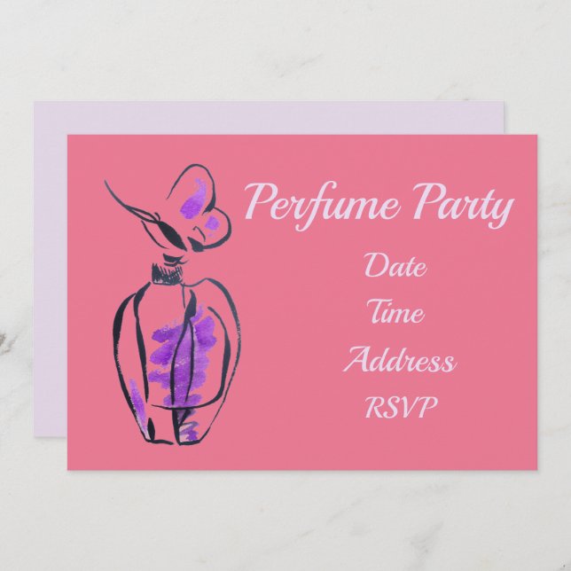 Perfume party plan party invitation (Front/Back)