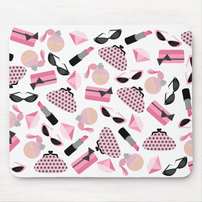 Perfume Purses Sunglasses & Lipstick Mousepad (Front)